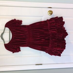 Trish Scully Burgundy Velvet Dress